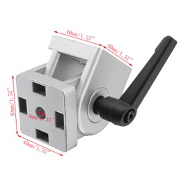 Mewutal Swivel Aluminum Extrusion Profile Hinge with Handle 4040 Series Pivot Aluminum Extrusion Pivot Joint Bracket Heavy Duty Pivot Joint Connector (40×40mm)