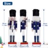COMBIUBIU 30CM Wooden Nutcracker Christmas Decorations,Wooden Nutcracker Figures,Festive Collectible Nutcracker