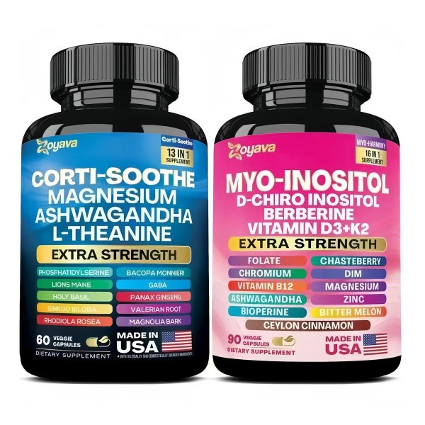 Elfleaf Suplemento De Cortisol Glicinato De Magnesio 200 Mg 60