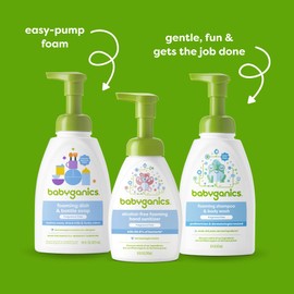 Babyganics Babyganics Foaming Dish Soap, Pump Bottle, Fragrance Free, 16oz, 3 Pack