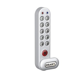 KitLock KL1000 Electronic Lock for Lockers and Furniture Keyless with Combination Lock Vertical Silver