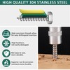 64pcs 1/4" Hex Lag Bolts Screws Washer Assortment Kit,Heavy Duty