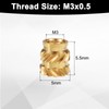 QUARKZMAN Pack of 50 M3 Threaded Inserts Brass Heat Set