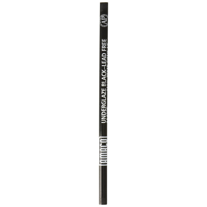 Amaco 11420F Underglaze Decorating Pencil, Black