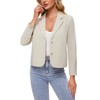 MINTLIMIT Cotton Linen Blazer for Women Button Front Long Sleeve