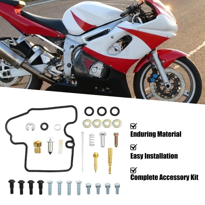 Anxingo 4 Pack Motorcycle Carburetor Repair Rebuild Kit, Replacement for