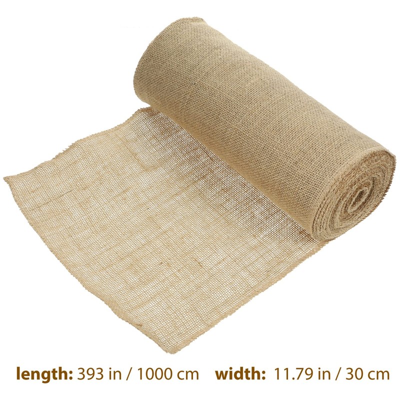 iplusmile Burlap Table Runner Roll Natural Hessian Fabric 30cm x