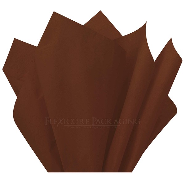Flexicore Packaging| Gift Wrap Tissue Paper|15"x20"|100 Count (Chocolate, 100 Sheets)