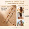 2 Pcs Bohemian Hair Chain with Colorful Beads & Sun