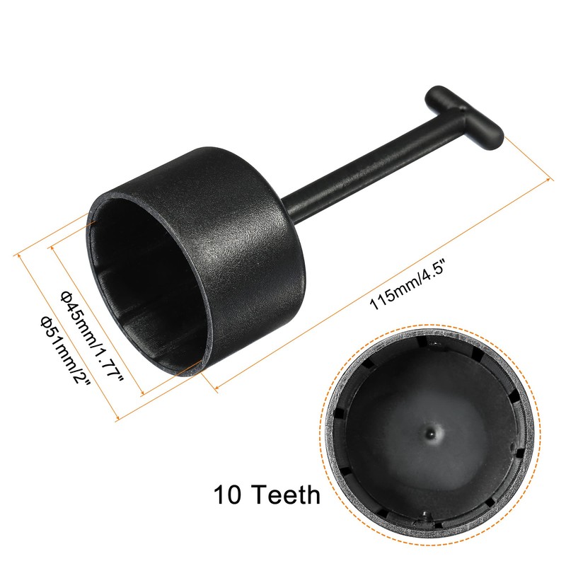 MECCANIXITY 10 Teeth E26/E27 Socket Ring Removal Tool T Type