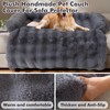 LiveGo Fuzzy Calming Dog Sofa Bed Mat, Washable Plush Couch