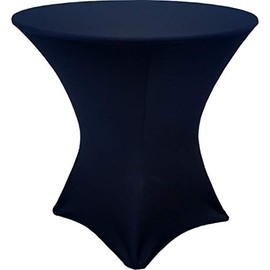 36 x 30 inch Lowboy Cocktail Round Stretch Spandex Table Cover (Black)