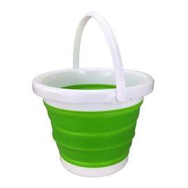 GMMH Silikoneimer Falteimer Faltbarer Silikon Eimer 5 L Zusammenlegbar Camping (5 l grün)