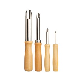 AIMALL 4Pcs Round Hole Cutters, Stainless Steel Pottery Tools, Precision Punch Hole Cutter for Clay and Crafts