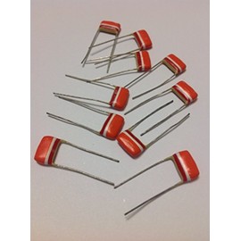 10 NOS .033uf 250v Mullard Tropical Fish Capacitors Effects Pedal or Guitar Parts