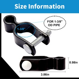 Amoskey Chain Link Fence Gate Hinges, Chain Link Fence Parts, Heavy Duty gate Hinges, gate hings for Metal Gates 2pack (Black, 1-3/8 * 1-3/8)