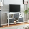 HOMISSUE 6 Cube Storage Organizer Shelf, Rustic Short Bookshelf with