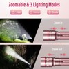Rechargeable Flashlights High Lumens, G1000 Super Bright Flash Light Pink,