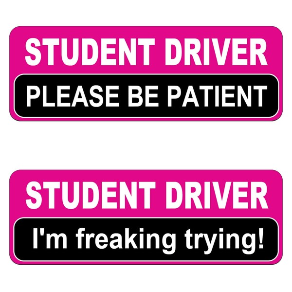 NIMONA Student Driver Magnet for Car - Funny 2 Pack