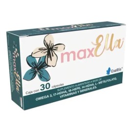 Maxella Suplemento Alimenticio Omega 3 Y Metilfolato 30 Caps Sin Sabor
