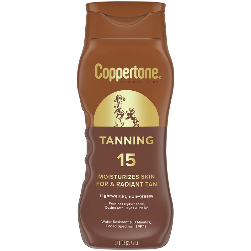 Coppertone Coppertone Tanning Sunscreen Lotion, SPF 15 Broad Spectrum Sunscreen,