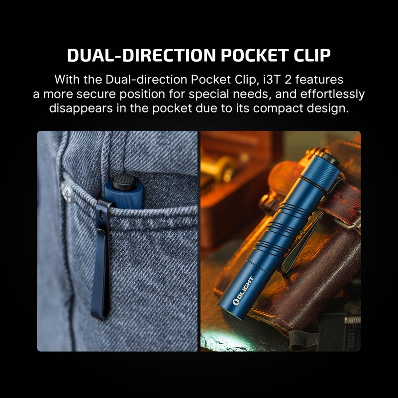 OLIGHT I3T 2 EOS Pocket EDC Flashlight, 200 Lumens Compact