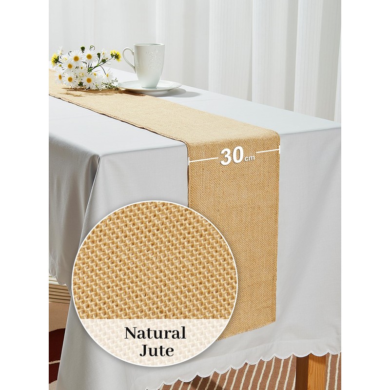 HEETA Jute Table Runner Roll 30 cm x 10 m,