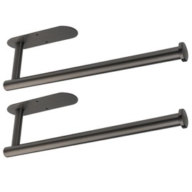 DR CATCH Paper Towel Holders,Paper Towels Rolls - for Kitchen,Paper Towels Bulk- Self-Adhesive Under Cabinet,Both Available in Adhesive and Screws,Stainless Steel Paper Towel Holder(Grey 2PC)