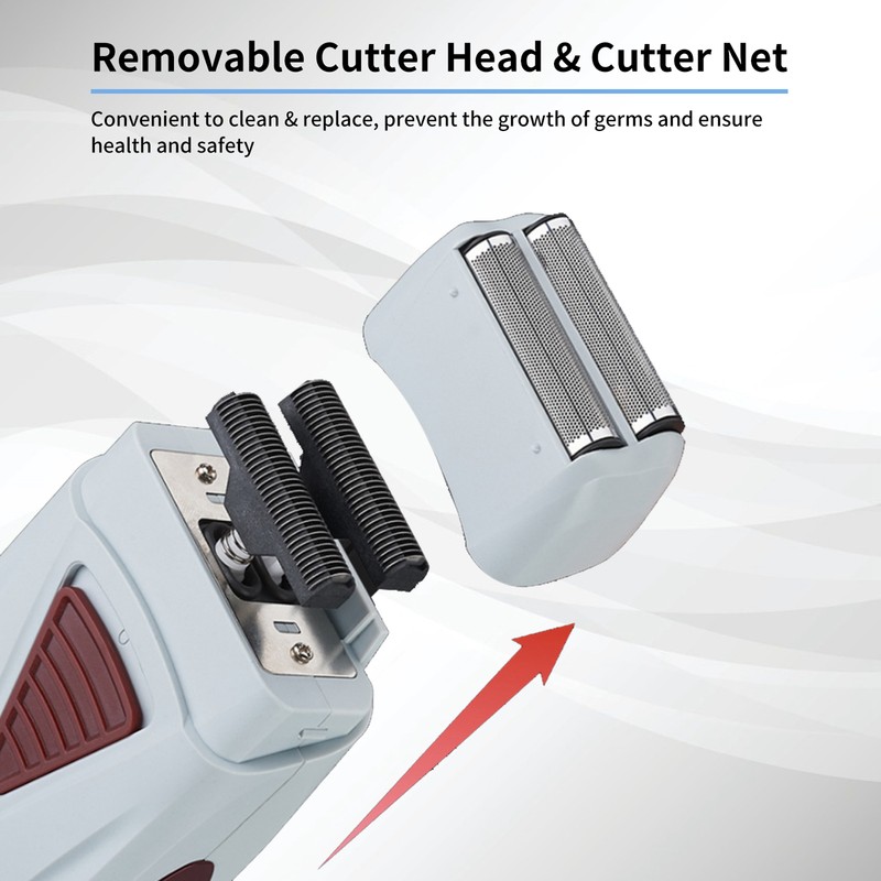 Rechargeable Men Electric Hair Clipper Trimmer Double Head Razor Reciprocating