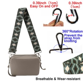 showmegood Purse Straps Replacement Crossbody Wide Shoulder Strap for Bags - Adjustable Bag Strap for Men & Women, Handbags & Guitar Purse