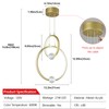 JXJYHL Modern Chandelier Light Fixture,2-Ring Dimmable LED Pendant Light 6000K,Adjustable
