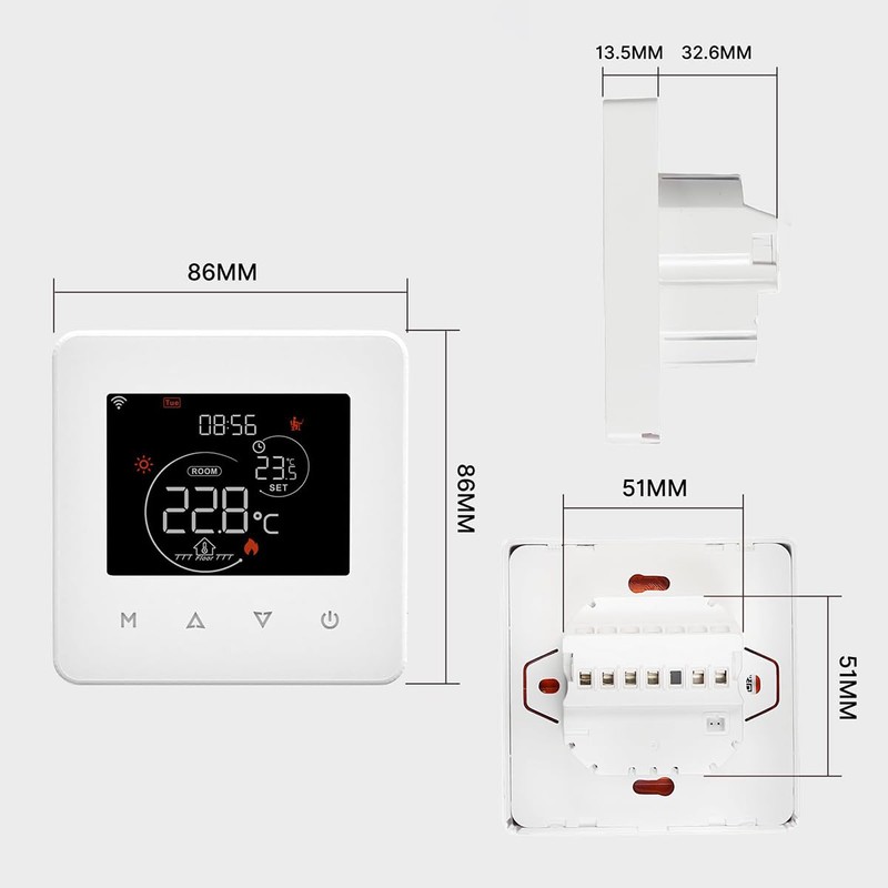 Sarini WiFi Tuya Smart Home Floor Heating Thermostat App Timing