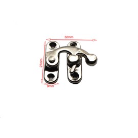 Pack of 20 pcs of Antique Vintage Latch Plated Nickel-Plated Right Swing arm Buckle Hook Lock hasp