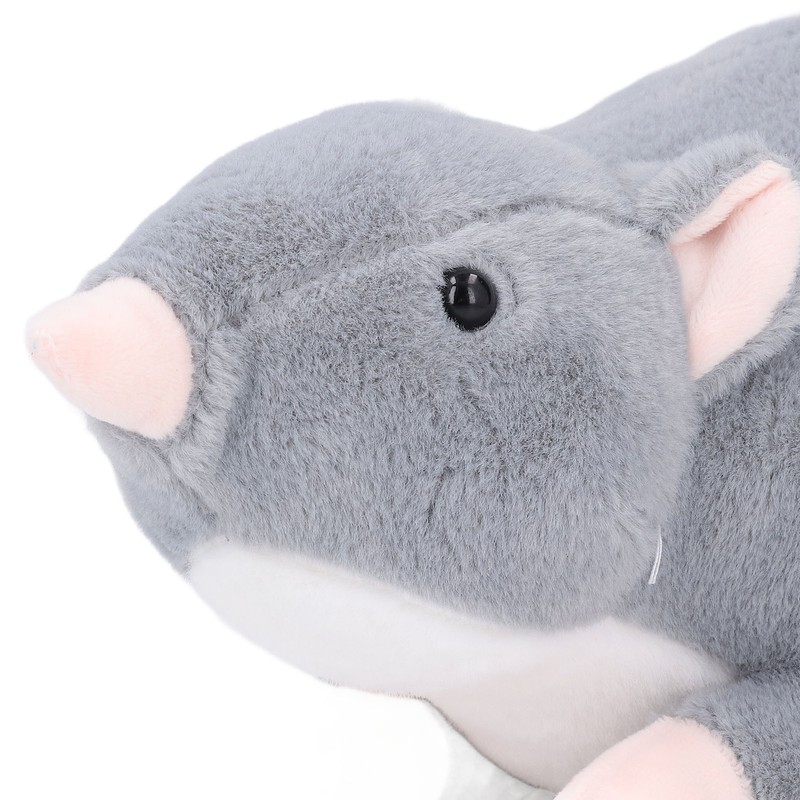 Plush Mouse Toy Funny High Simulation Gray Stuffed Mouse Animal