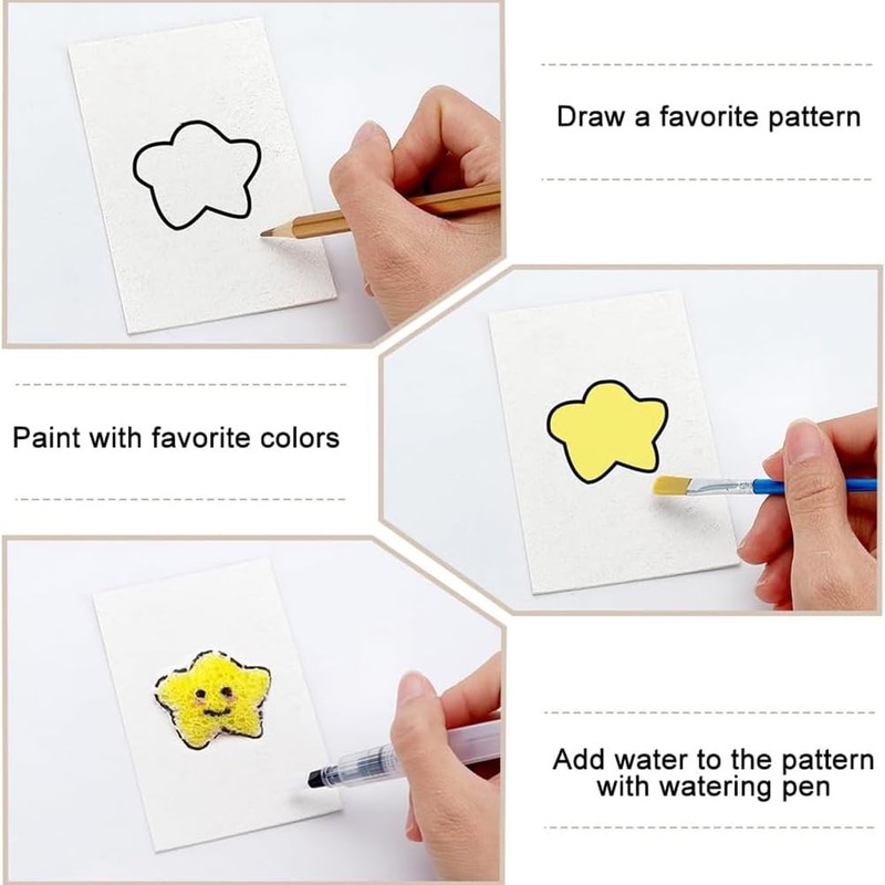 Limnyves Magic Foam Texture Paper, Magic Canvas Sponge for Acrylic