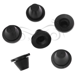 Unbranded 6pcs Black Rubber Side Cover Grommets For Harley Tour Electra Glide FLHT FLHTCU