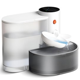 UTOPPI Smart Wireless Cat Water Fountain, 3L Automatic Pet Water Dispenser for Cats & Small Dogs, Ultra Quiet, Cordless Pet Fountain, No Filter, Self Cleaning for Always Fresh Water