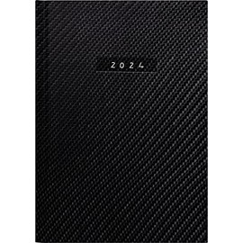 rido/idé Daily Calendar "Carbon" Model Executive Planner 2024 1 Page = 1 Day Sheet Size 14.5 x 20.6 cm Black