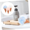 VICASKY 3pcs Ice Cream Bath Exfoliating Shower Sponges Soft Absorbent