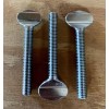 Accurate 3/8-16 X 2-1/2 Thumb Screw Spade Head Steel Zinc