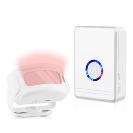 Greencycle Motion Sensor Door Chime for Business,Visitor Alert Chime,Plug in Doorbell Wireless,48 Ringtones, 5 Levels Volume,Easy Installation,1300ft Long Distance,97dB,for Home,Office,Hotel,1PK