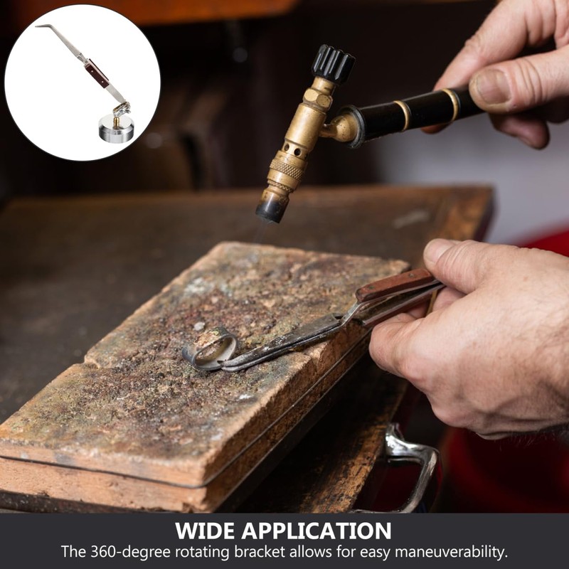 Rebound Clip Tweezers Set with 360-Degree Adjustable Hold for Jewelry