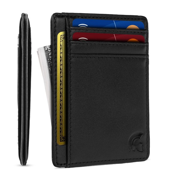 POWR Mens Wallet, Slim Wallet RFID Blocking Minimalist Credit Card