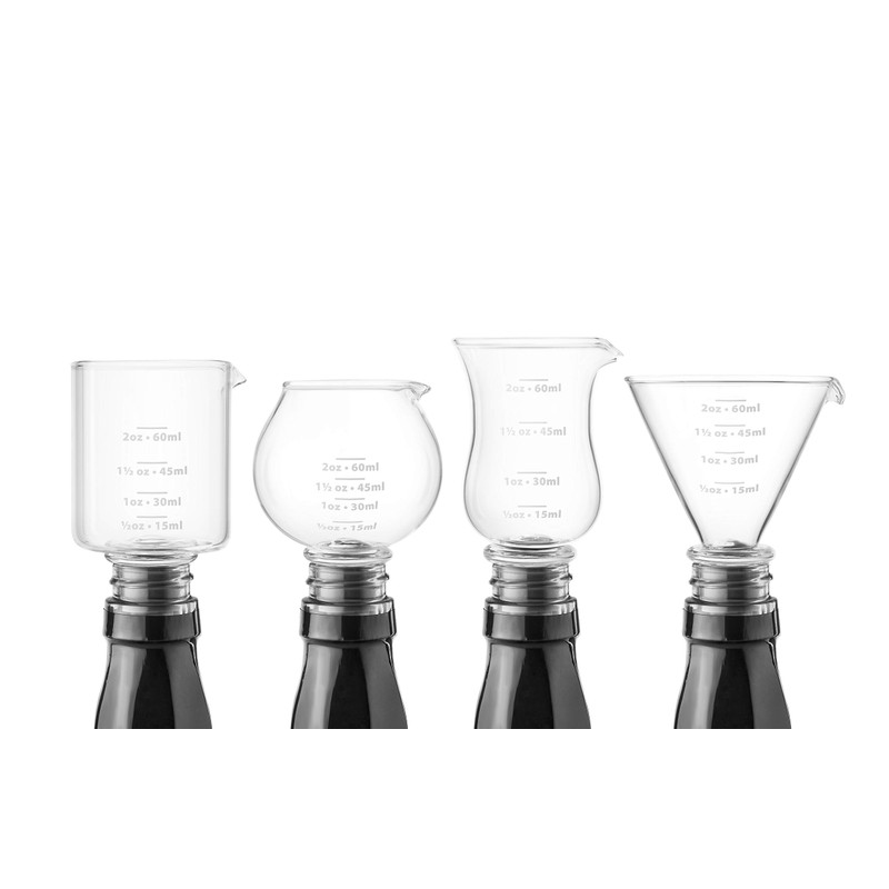 Final Touch Bottle-Top Jigger Stoppers, Set of 4 (FTA7037)