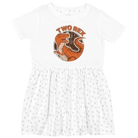inktastic 2 Rex Toddler Dress 2T White with Speckles 443ef