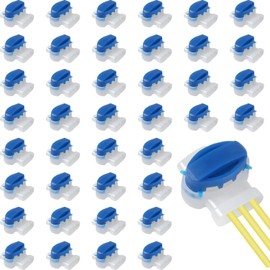 MELIFE 40pcs Electrical IDC 314-BOX Wire Connectors, 3 Way Wire Connectors for 22-14 AWG, Self-Stripping Pigtail Connectors for Robotic Lawn Mowers, Irrigation Applications