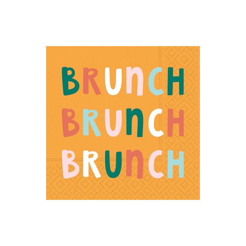 Design Design Brunch Brunch Brunch Beverage Napkin, Multicolor