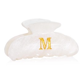 Fohufo Teen Girl Gifts Trendy Stuff - White Initial Cute Hair Clips, Letter Hair Claw Clips, Glitter Claw Clips Durable Hair Clips, Birthday Gifts for Teens Daughter Sister Christmas Gifts