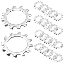 Qrity 30 PCS Shakeproof Washer, M4 Serrated Lock Washers, 304 Stainless Steel External Serrated Washer, Toothed Lock Washers for Mechanical Equipment Fasteners