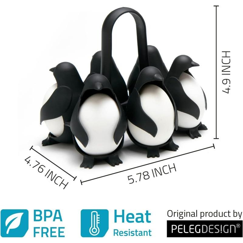 Peleg Design Egguins 3-in-1 Cook, Store and Serve Egg Holder,